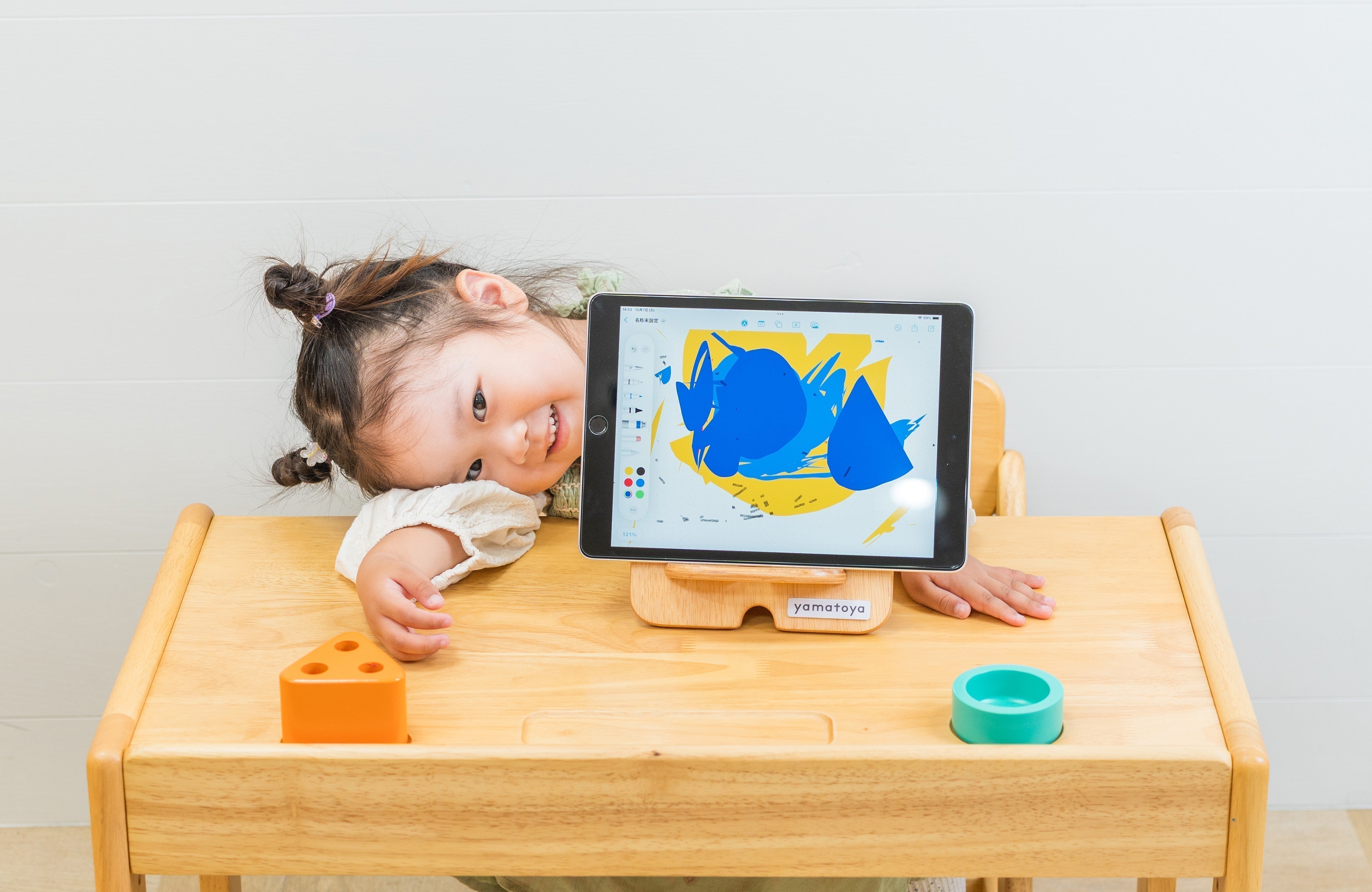 購入特典企画：ブォーノ3デスク＆チェア】大和屋謹製！木製タブレット