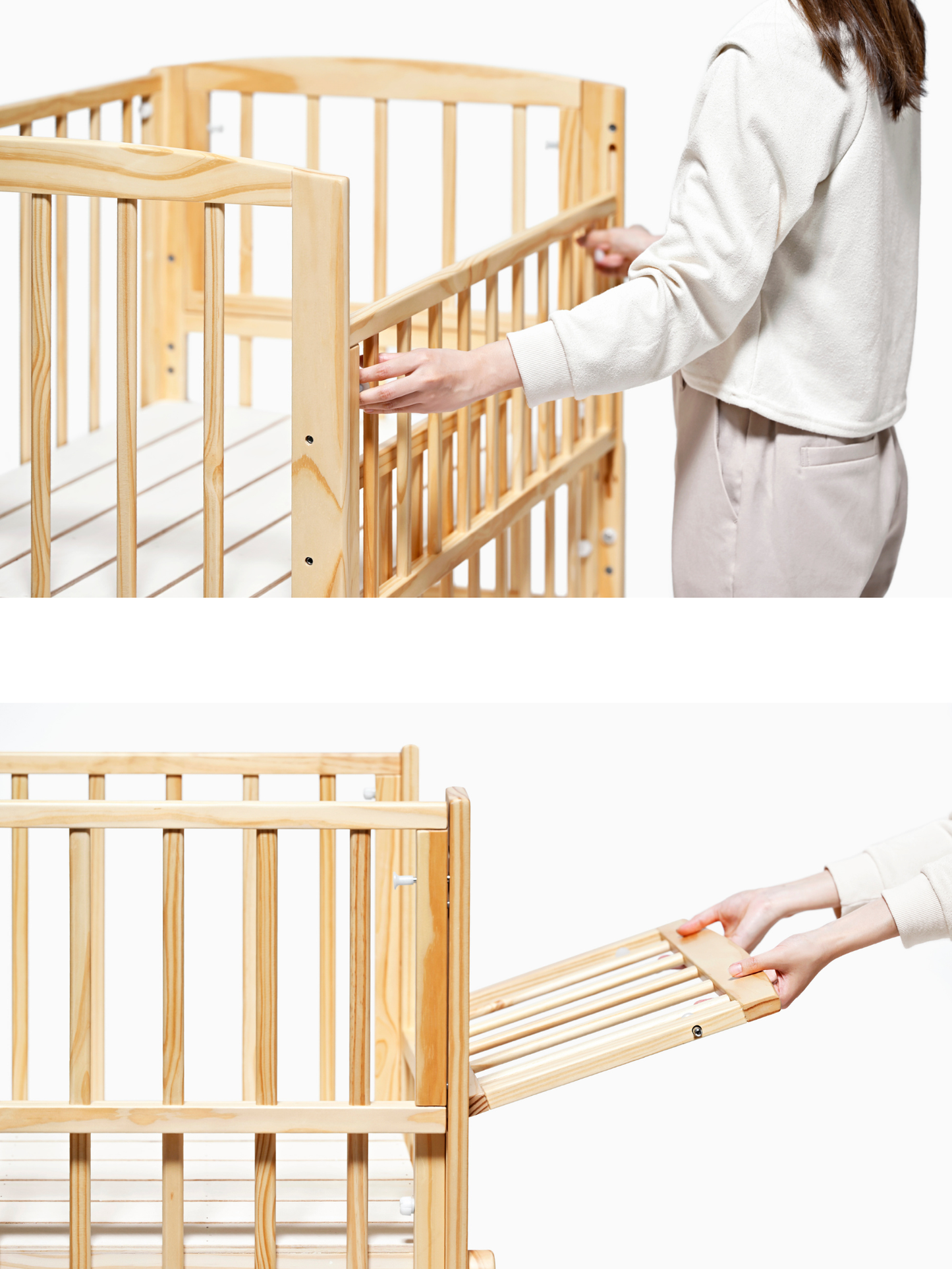 ノモック　Wオープンハイタイプ　ベビーベッド